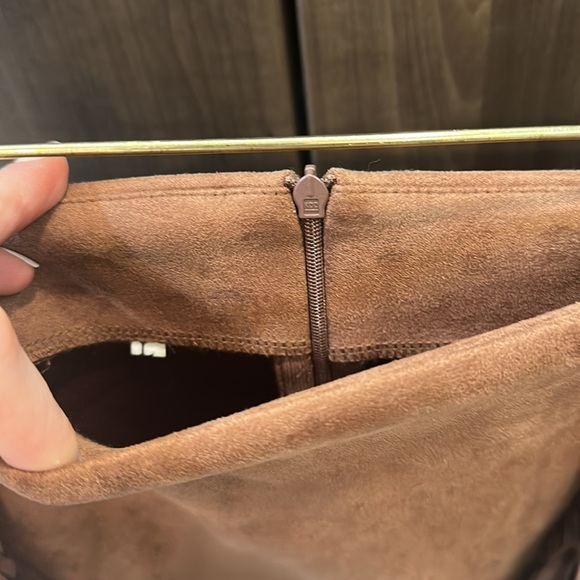 Suede Fringe Skirt Size L - Picture 3 of 7